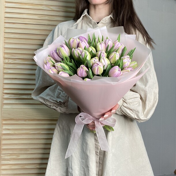 31 пионовидный тюльпан, артикул F1189605 - 6450 рублей, доставка по городу. Flawery - доставка цветов