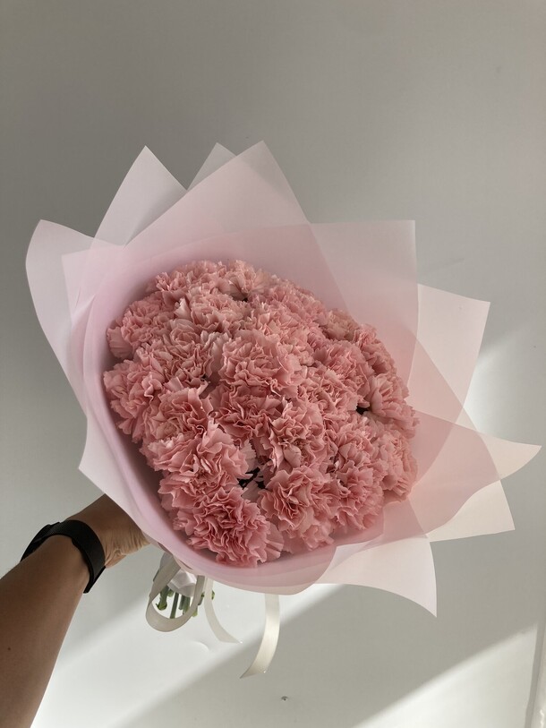 Букет из 25 диантусов ц в е т к е в и ч, артикул F1210949 - 5800 рублей, доставка по городу. Flawery - доставка цветов