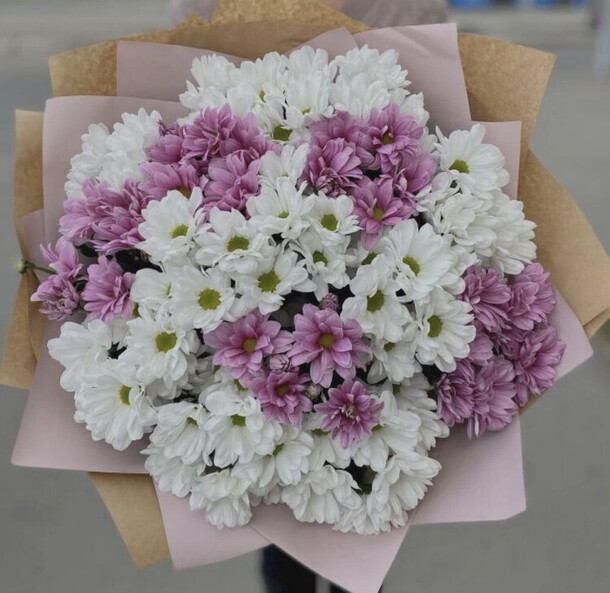 Букет из 15 кустовых хризантем, артикул F1212980 - 6000 рублей, доставка по городу. Flawery - доставка цветов