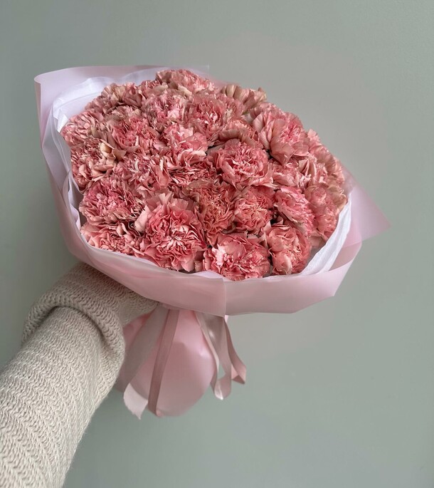 Букет розовых диантусов, артикул F1257977 - 7900 рублей, доставка по городу. Flawery - доставка цветов