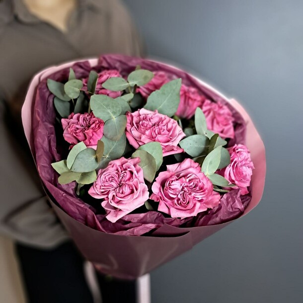 Пионовидные розы "кантри блюз", артикул F1444576 - 6900 рублей, доставка по городу. Flawery - доставка цветов