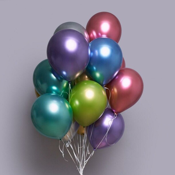 Красочный сет шаров "металлик" 13шт, артикул F1473536 - 3800 рублей, доставка по городу. Flawery - доставка цветов