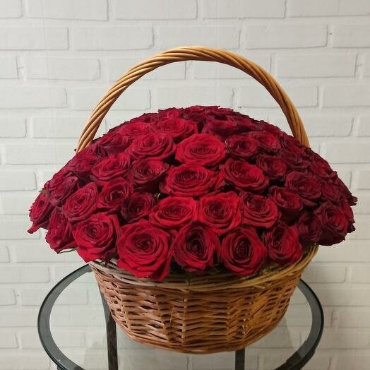 Корзина "пылкая любовь", артикул F1067375 - 17170 рублей, доставка по городу. Flawery - доставка цветов
