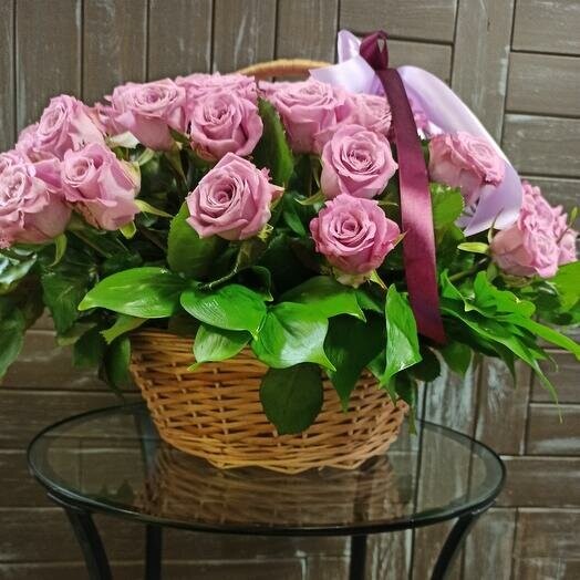 Корзина "розовые мечты", артикул F89762 - 12233 рублей, доставка по городу. Flawery - доставка цветов
