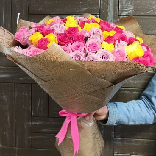 Букет "брызги радуги", артикул F89774 - 17981 рублей, доставка по городу. Flawery - доставка цветов