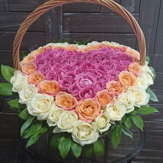 Корзина "нежная любовь", артикул F92321 - 17182 рублей, доставка по городу. Flawery - доставка цветов