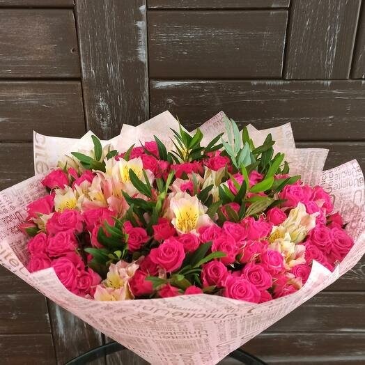 Букет "яркий день", артикул F96321 - 7684 рублей, доставка по городу. Flawery - доставка цветов