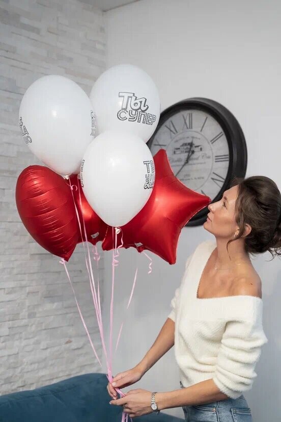 Набор из 7 шаров "для тебя", артикул F1192913 - 2100 рублей, доставка по городу. Flawery - доставка цветов