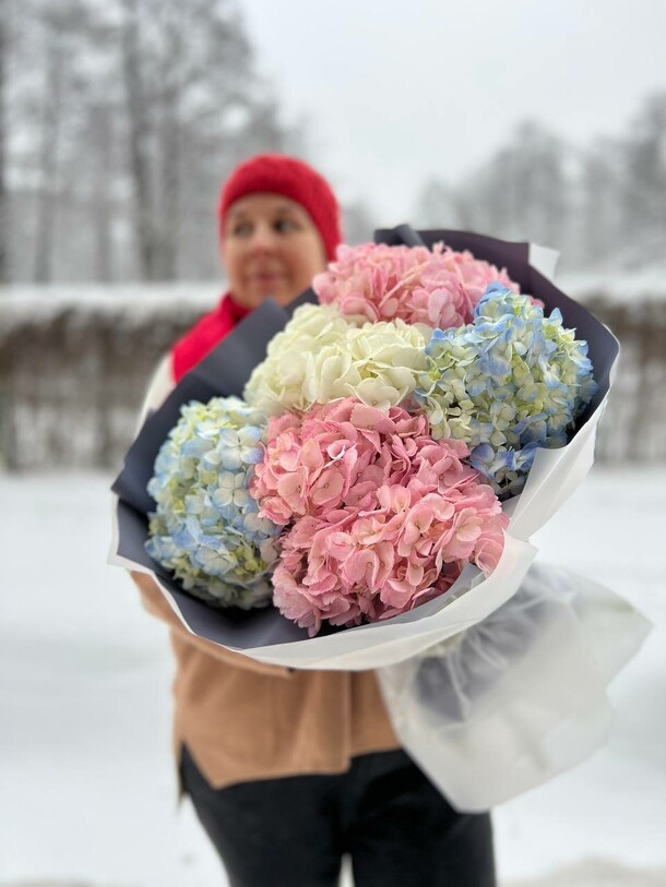 Букет из гортензтий, артикул F1401771 - 5400 рублей, доставка по городу. Flawery - доставка цветов