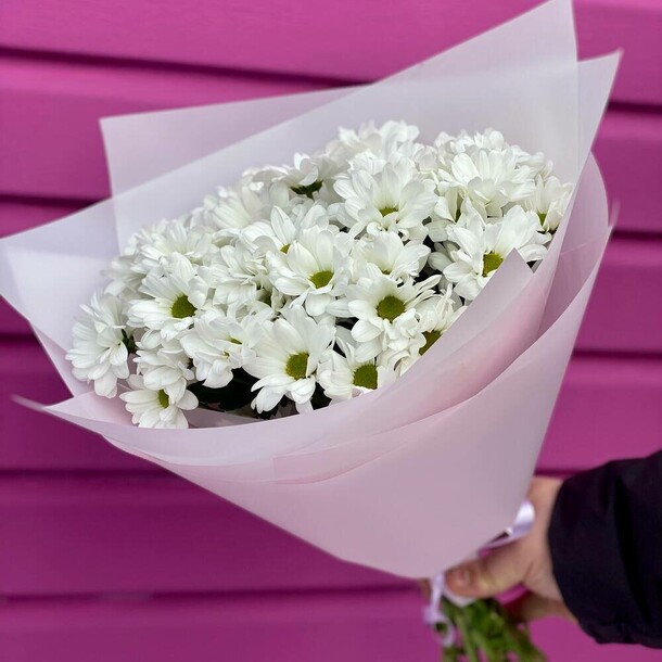 Букет кустовых хризантем, артикул F1143961 - 4356 рублей, доставка по городу. Flawery - доставка цветов