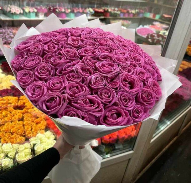 101 розовая роза, артикул F1247862 - 24077 рублей, доставка по городу. Flawery - доставка цветов