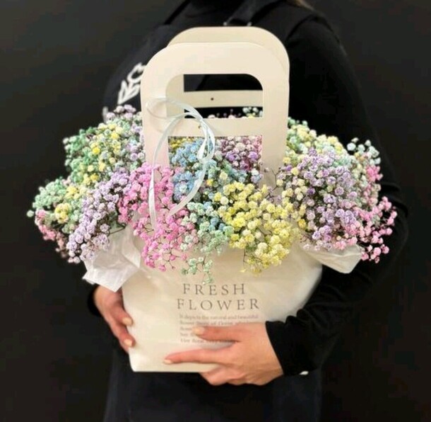 Гипсофила в сумочке xl, артикул F1470331 - 3500 рублей, доставка по городу. Flawery - доставка цветов