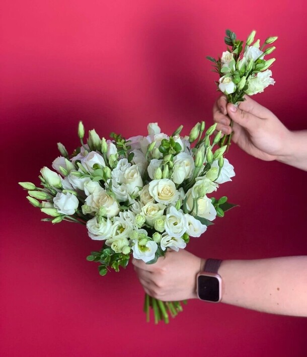 Букет невесты "белый", артикул F1295013 - 5198 рублей, доставка по городу. Flawery - доставка цветов