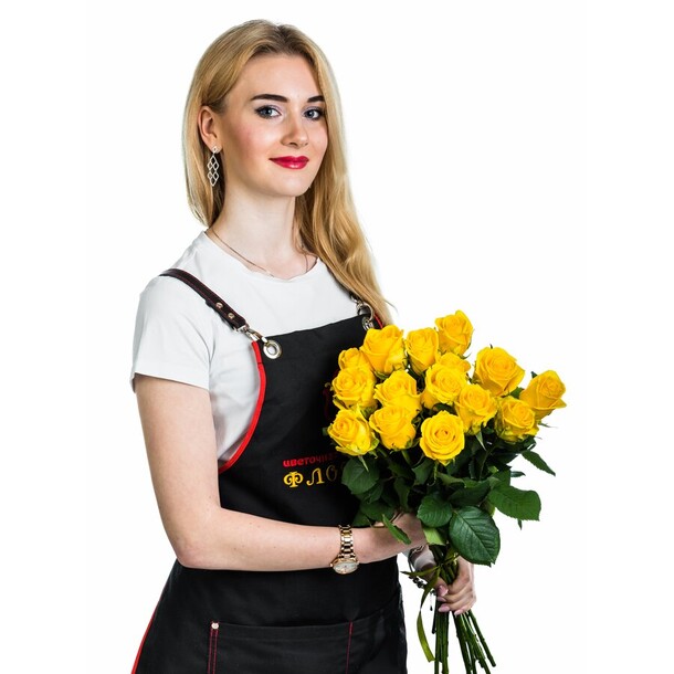 15 желтых роз, артикул F79754 - 5123 рублей, доставка по городу. Flawery - доставка цветов