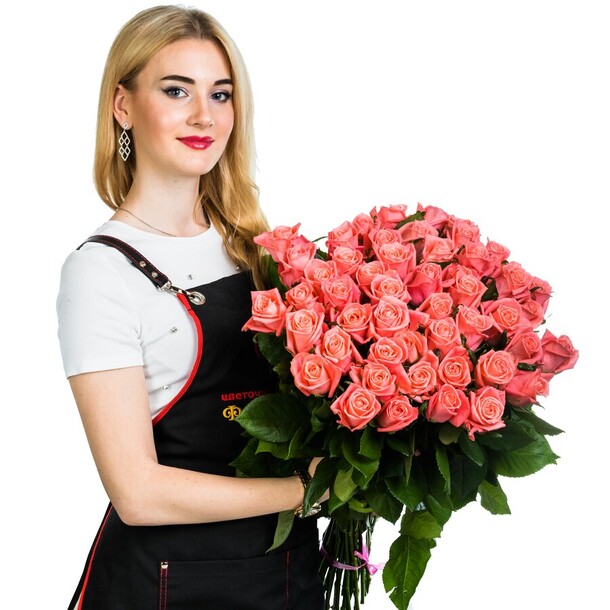 51 розовая роза, артикул F80267 - 15607 рублей, доставка по городу. Flawery - доставка цветов