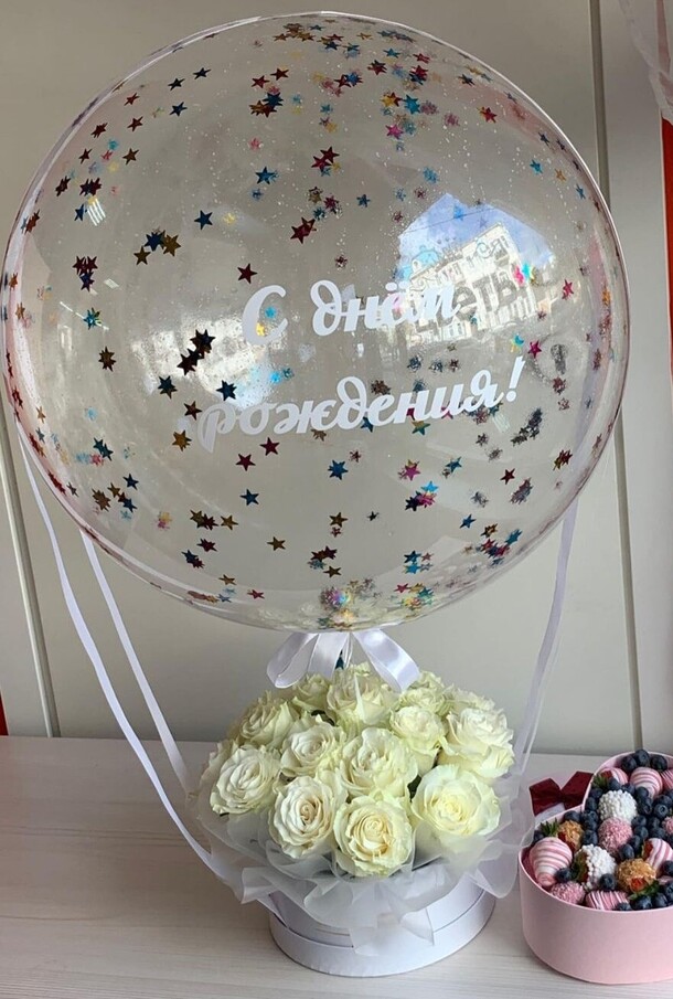 Аэробокс "белая ночь", артикул F1122015 - 15310 рублей, доставка по городу. Flawery - доставка цветов