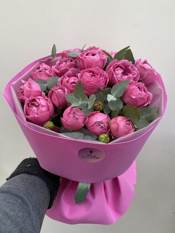 Букет из пионовидных роз «мисти баблс» 00142, артикул F1233535 - 3490 рублей, доставка по городу. Flawery - доставка цветов