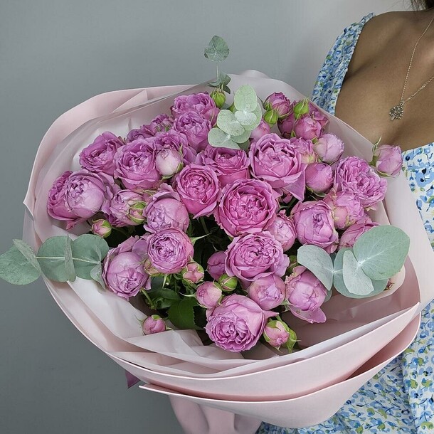 Букет пионовидных роз "рада", артикул F1330196 - 7343 рублей, доставка по городу. Flawery - доставка цветов