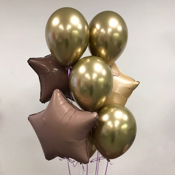 Сет шаров «горький шоколад», артикул F1486972 - 3400 рублей, доставка по городу. Flawery - доставка цветов