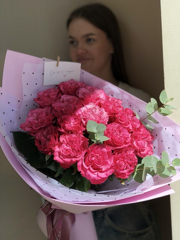 Пионовидные розы, артикул F1258835 - 10500 рублей, доставка по городу. Flawery - доставка цветов