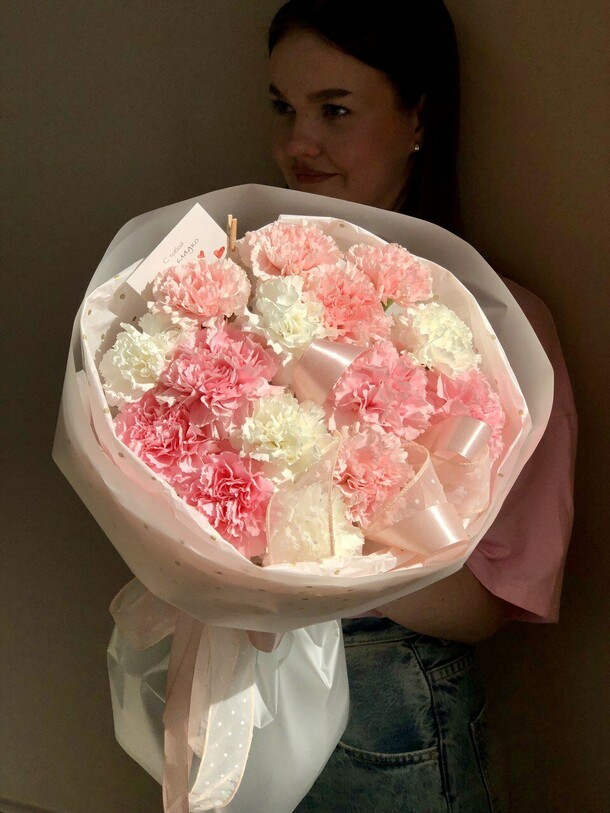 Букет диантусов, артикул F1401642 - 4250 рублей, доставка по городу. Flawery - доставка цветов