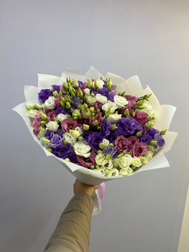 Эустома микс, артикул F1163763 - 14627 рублей, доставка по городу. Flawery - доставка цветов