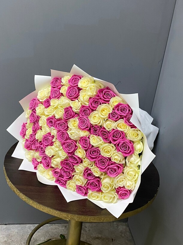 Микс 101 розы😍, артикул F1164309 - 29281 рублей, доставка по городу. Flawery - доставка цветов