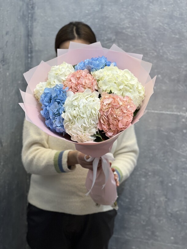 Гортензия микс, артикул F1231643 - 6921 рублей, доставка по городу. Flawery - доставка цветов