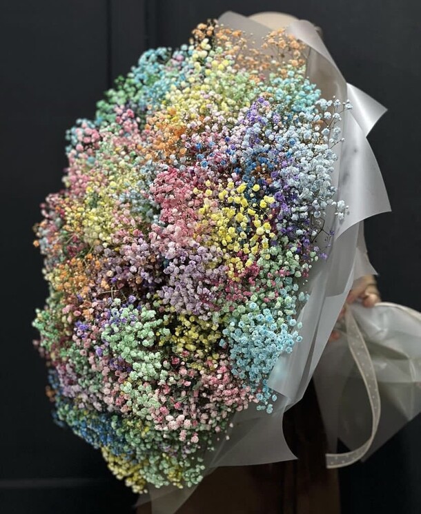 Радужная гипсофила, артикул F1257916 - 12041 рублей, доставка по городу. Flawery - доставка цветов