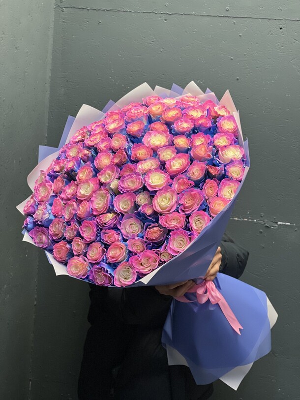 101 яркая роза, артикул F1338748 - 78164 рублей, доставка по городу. Flawery - доставка цветов