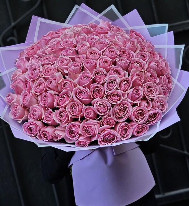 101 пионовидная роза, артикул F1436377 - 25900 рублей, доставка по городу. Flawery - доставка цветов