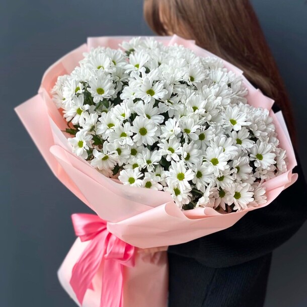 Ромашковые хризантемы, артикул F1493345 - 5050 рублей, доставка по городу. Flawery - доставка цветов