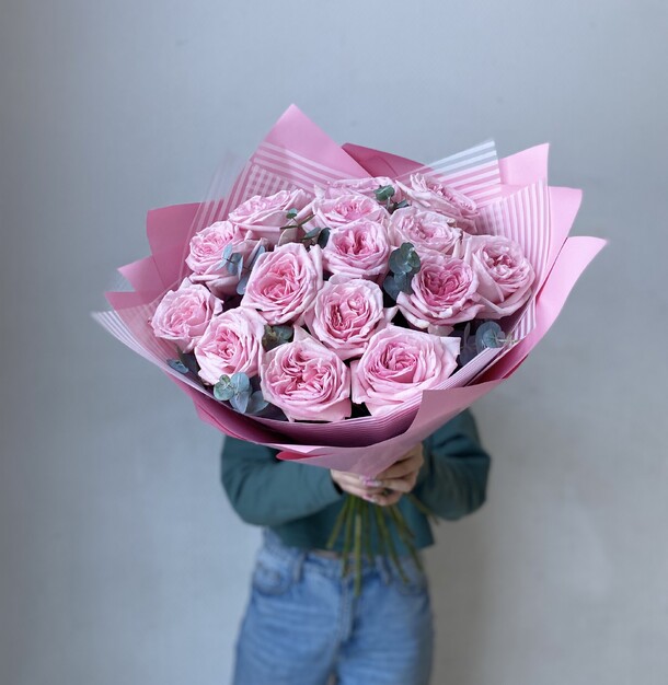 Ароматные пионовидные розы, артикул F1249582 - 9800 рублей, доставка по городу. Flawery - доставка цветов