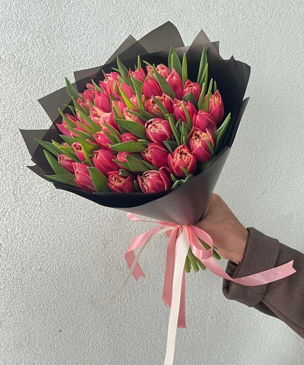 Пионовидные тюльпаны, артикул F1390060 - 6900 рублей, доставка по городу. Flawery - доставка цветов