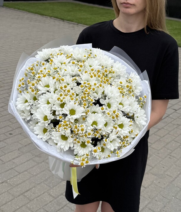 Ромашки на полянке (пышный букет), артикул F1444085 - 6400 рублей, доставка по городу. Flawery - доставка цветов