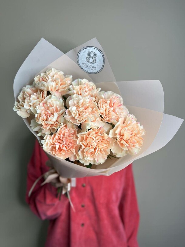 Персиковые диантусы, артикул F1324910 - 2180 рублей, доставка по городу. Flawery - доставка цветов