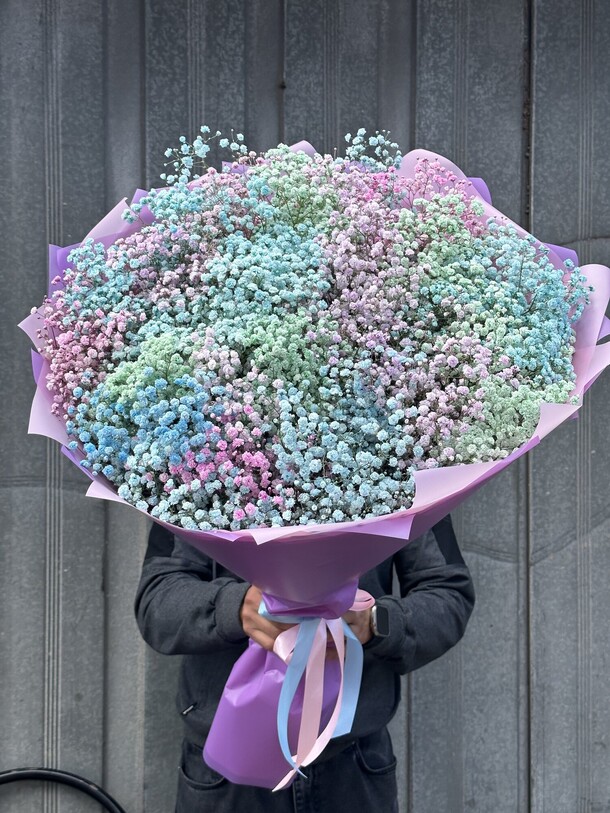 Радужная гипсофила, артикул F1211299 - 18149 рублей, доставка по городу. Flawery - доставка цветов