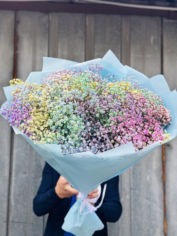 Радужная гипсофила, артикул F1213893 - 19359 рублей, доставка по городу. Flawery - доставка цветов