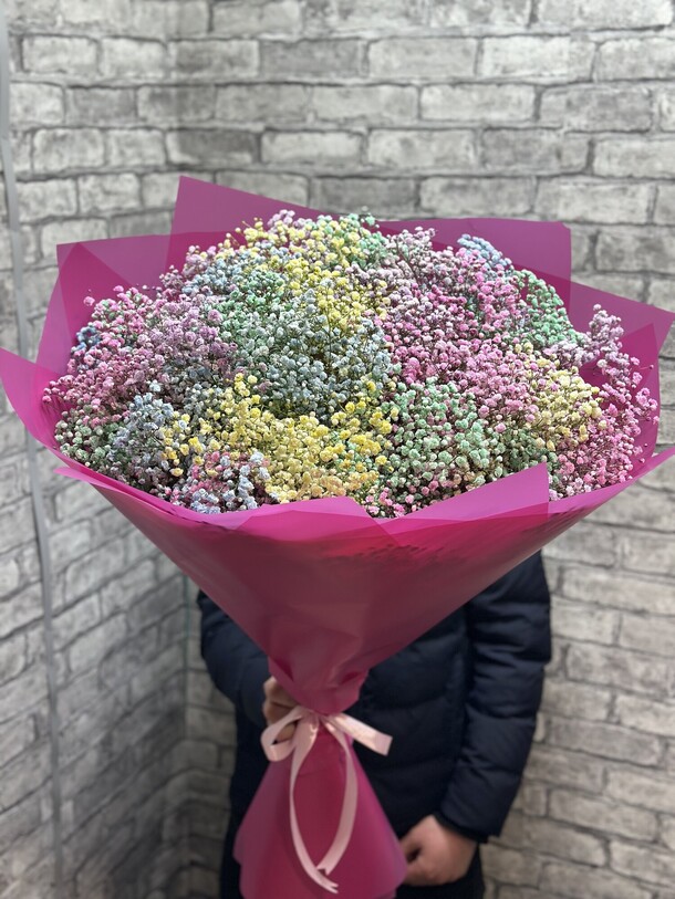 Радужная гипсофила, артикул F1262467 - 17545 рублей, доставка по городу. Flawery - доставка цветов