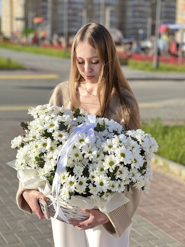 Ромашки, артикул F1465645 - 6200 рублей, доставка по городу. Flawery - доставка цветов