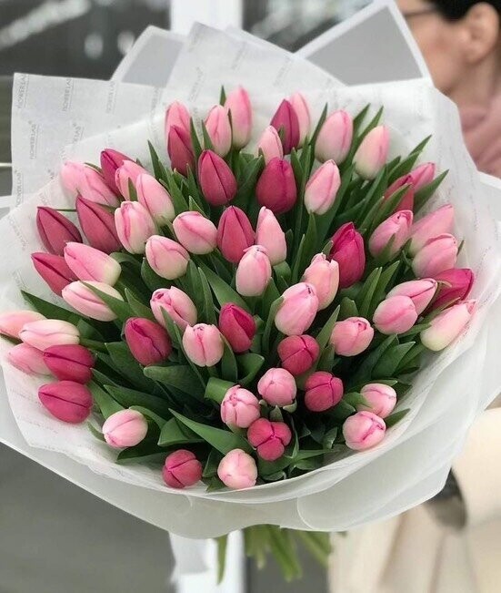 51 тюльпан в белом, артикул F1389045 - 15000 рублей, доставка по городу. Flawery - доставка цветов