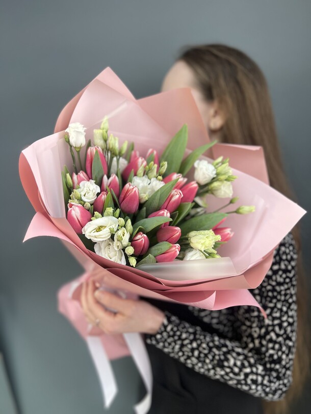 Букет «розовое облако», артикул F1389077 - 6000 рублей, доставка по городу. Flawery - доставка цветов