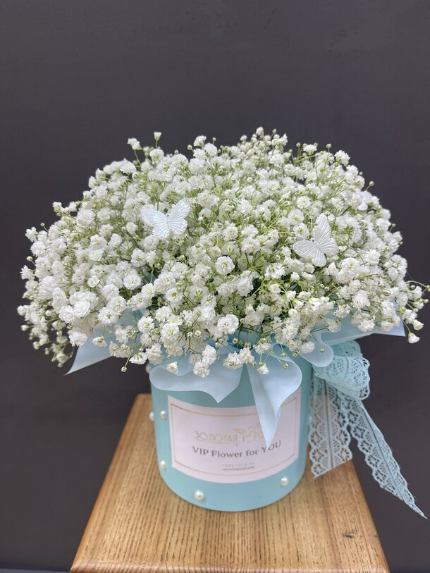 Гипсофила в коробочке, артикул F1369775 - 3520 рублей, доставка по городу. Flawery - доставка цветов