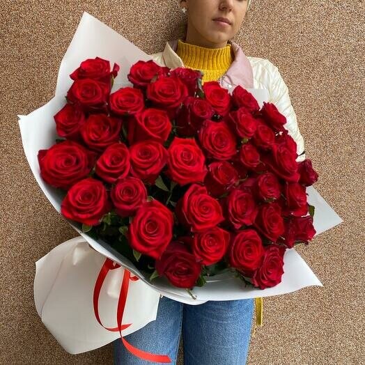 39 роз бархатных для любимой, артикул F1447477 - 18000 рублей, доставка по городу. Flawery - доставка цветов