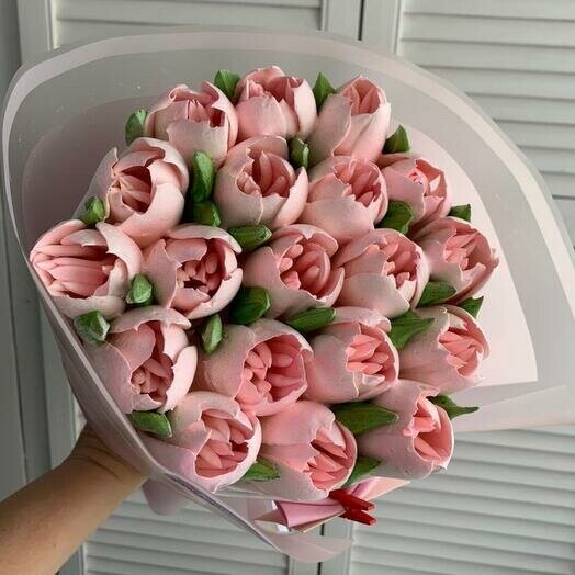 Зефир тюльпаны, артикул F1449117 - 2250 рублей, доставка по городу. Flawery - доставка цветов