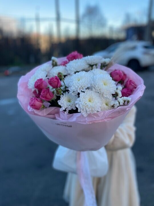 Букет с сухоцветом, артикул F1492272 - 4066 рублей, доставка по городу. Flawery - доставка цветов