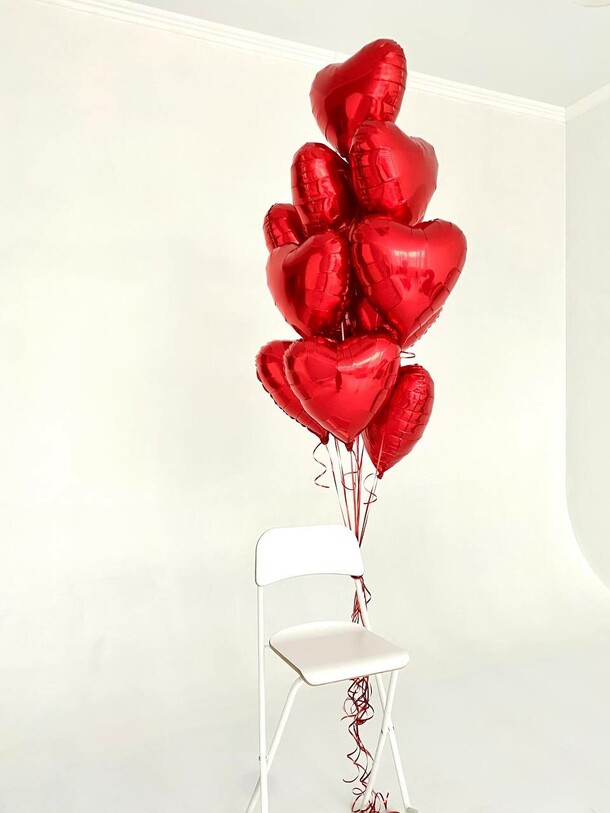 Набор шаров № 150 - сердца, артикул F1198599 - 6120 рублей, доставка по городу. Flawery - доставка цветов
