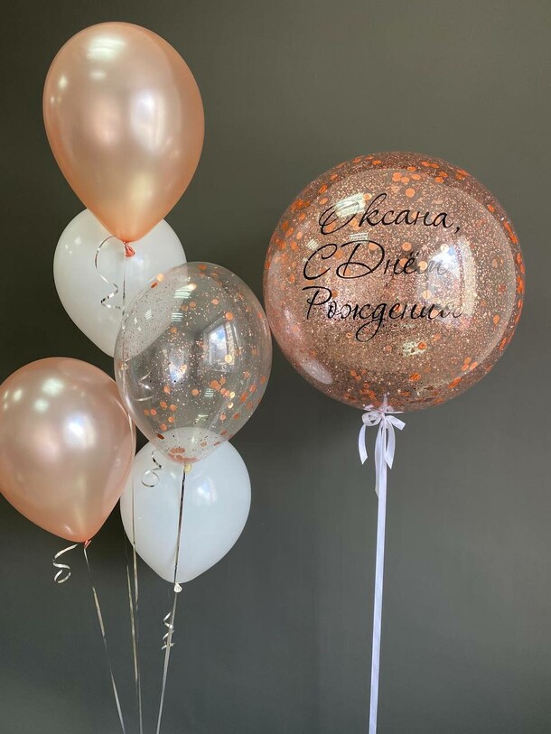 Набор шаров № 199 - с днем рождения, артикул F1229103 - 3130 рублей, доставка по городу. Flawery - доставка цветов