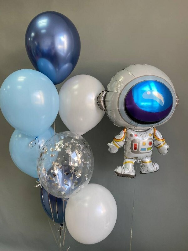 Набор шаров № 214 - космонавт, артикул F1229280 - 3180 рублей, доставка по городу. Flawery - доставка цветов