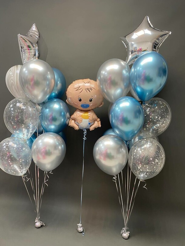 Набор шаров № 217 - новорожденный, артикул F1229285 - 7430 рублей, доставка по городу. Flawery - доставка цветов